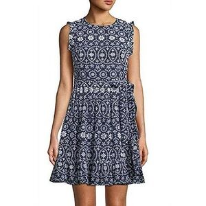 Offers Welcome!! NWT Kate Spade Eyelet Wrap Dress - Navy and White - Size 14